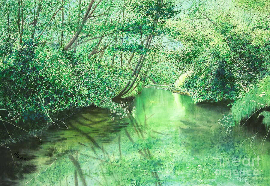 Emerald Stream Painting by Lynn Quinn