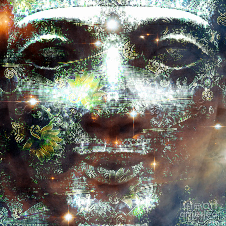 Buddha Digital Art - Emerald Tablet by Mynzah Osiris