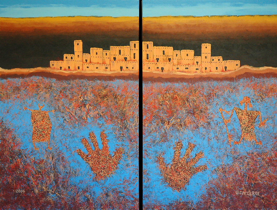Pueblo Painting - Emergence by Jerry McElroy