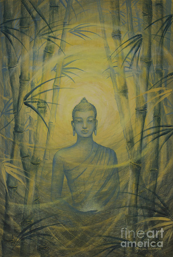 Emerging Buddha Painting by Yuliya Glavnaya