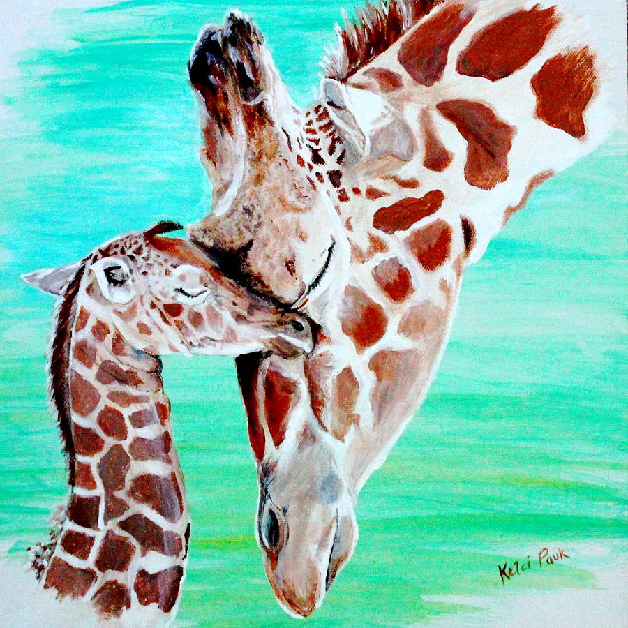 Giraffe Painting - Emery by Kelci Pauk