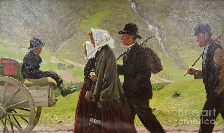 Emigrants Painting by Gustav Wentzel