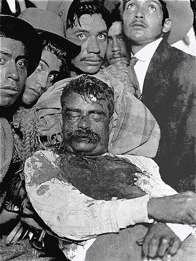 Emiliano Zapatas dead body on display Cuautia Morelos Morelos Mexico August 1919   Photograph by David Lee Guss