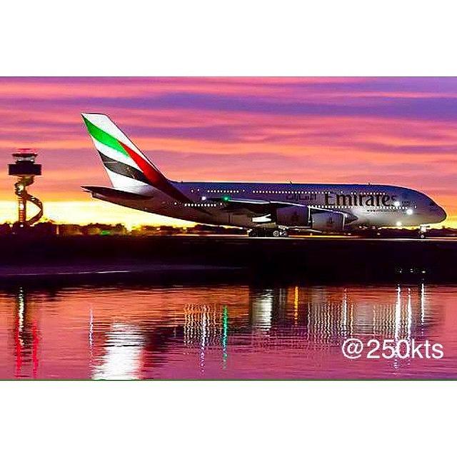 Airplane Photograph - Emirates (@emirates) Ready For Takeoff by Rafael Ganzer