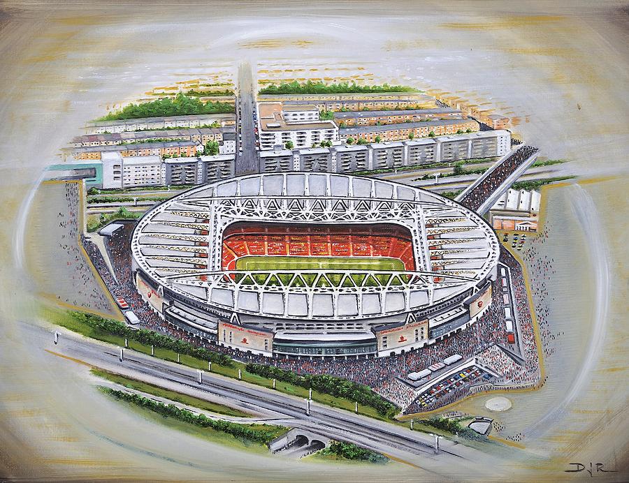 Arsenal Emirates Stadium Canvas Art Print Poster 30X 20 Inches