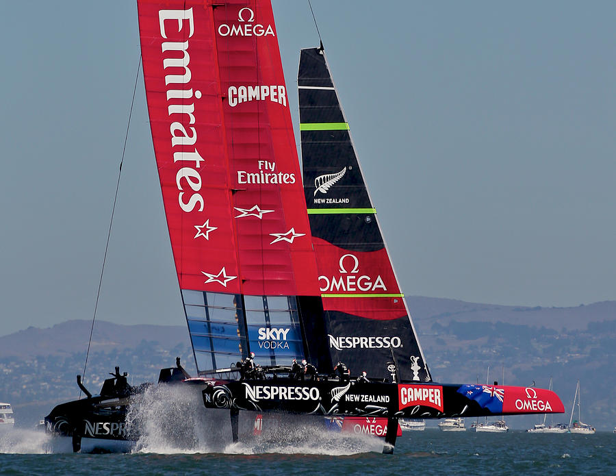 Emirates Team New Zealand Americas Cup Challenger Photograph by Steven Lapkin