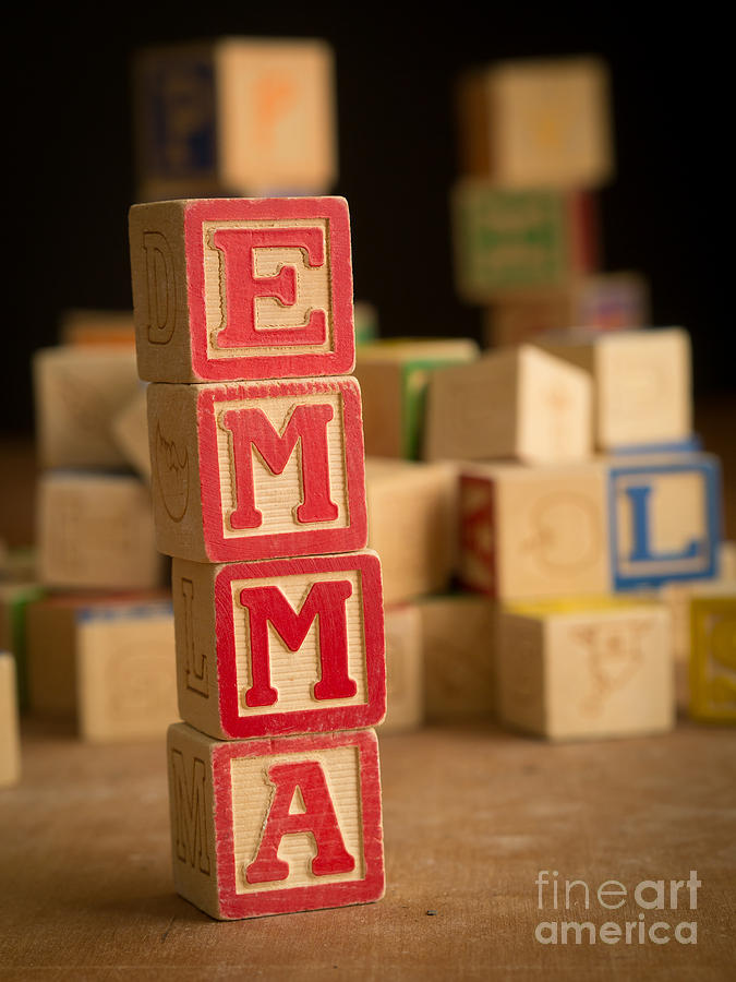 EMMA - Alphabet Blocks Photograph by Edward Fielding