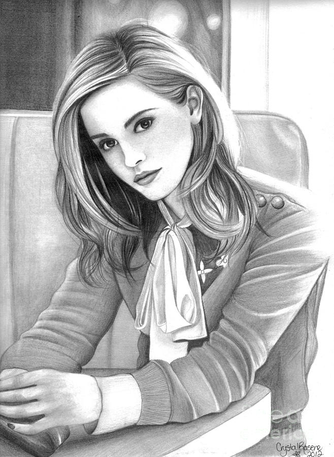 Emma Watson Drawing By Crystal Rosene 