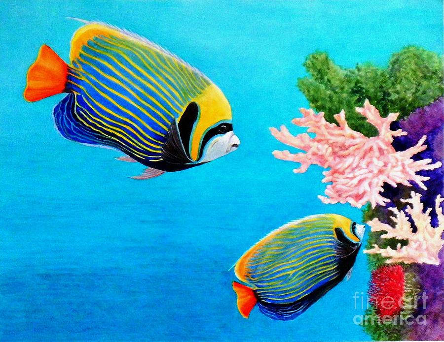 Fish Painting - Emperor Angel by Janet Summers-Tembeli