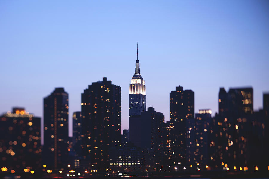Empire State And Manhattan Skyline At Photograph by Marcaux Empire State And Manhattan Skyline At Photograph by Marcaux