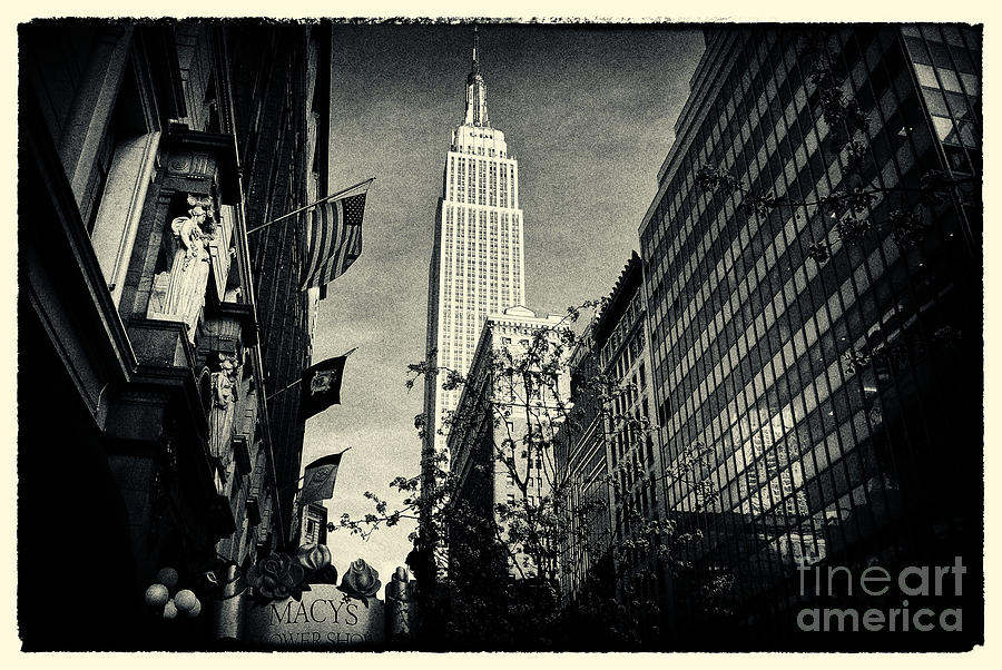Empire State Building and Macys in New York City Photograph by Sabine Jacobs
