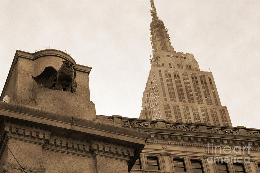Empire State building from Herald Square Vintage Photograph by RicardMN Photography