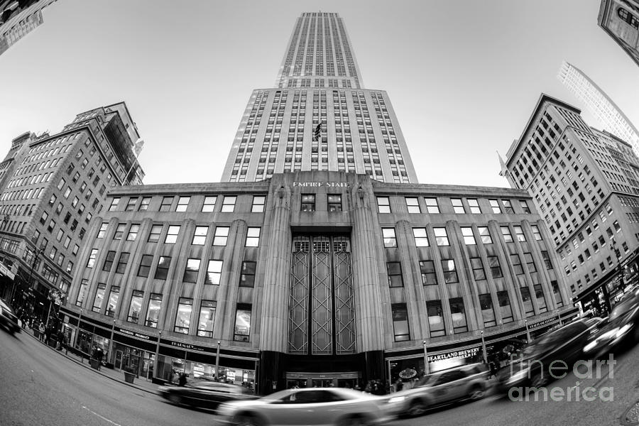 Empire State Building Photograph - Empire State Building in Black and White by Daniel Portalatin Photography