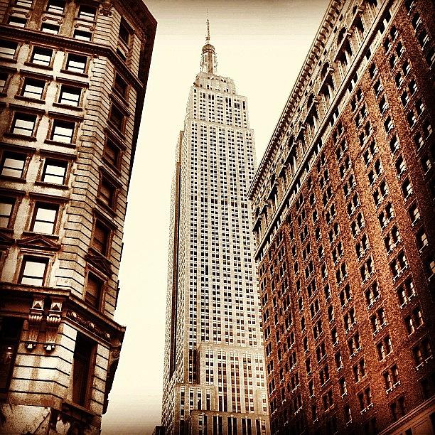 Skyscraper Photograph - Empire State Building in New York City by Klm Studioline