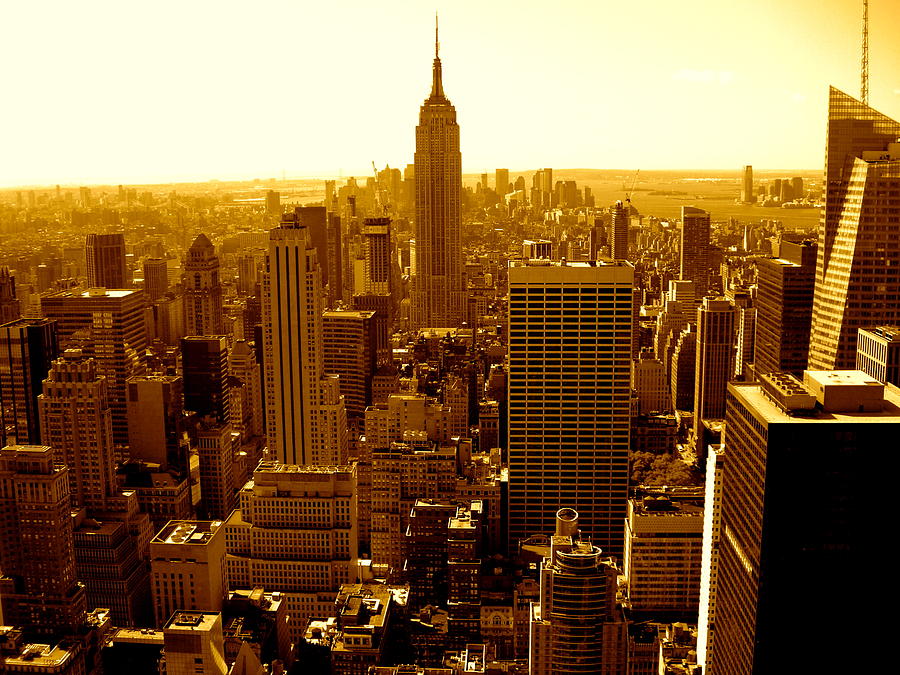 Manhattan and Empire State Building Photograph by Monique Wegmueller