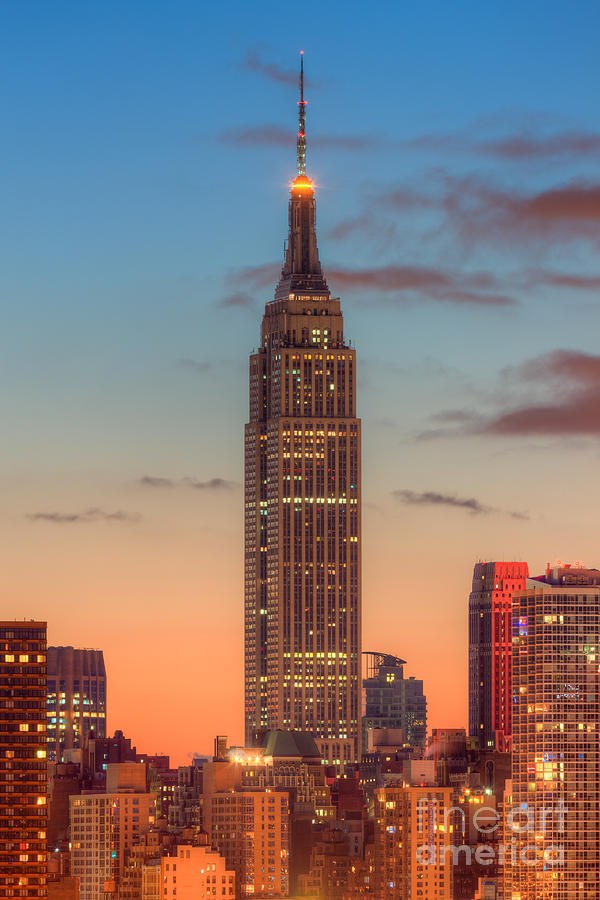 Empire State Building Morning Twilight III Photograph by Clarence Holmes