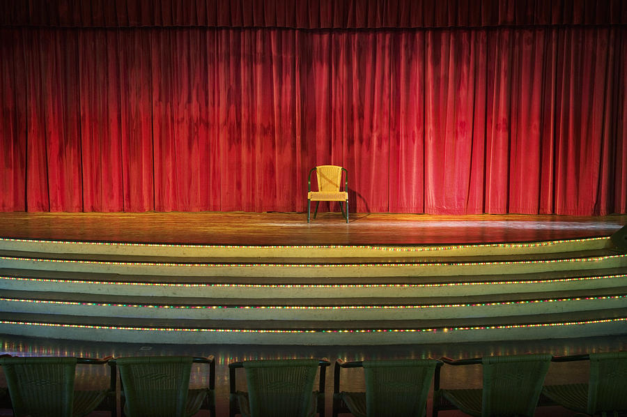 Empty chair on stage Photograph by Benjamin Rondel