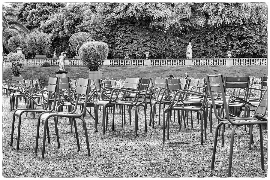 Empty Chairs at the Luxembourg Gardens in Paris Photograph by Georgia Clare