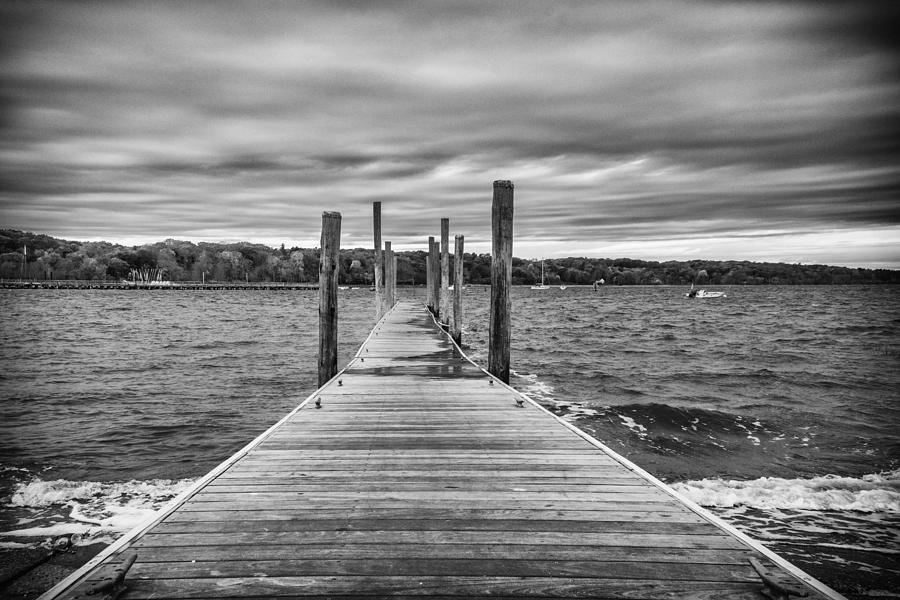 Black And White Photograph - Empty Dock by Andrew  Craig