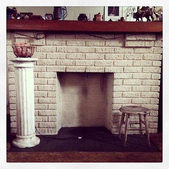 Stool Photograph - Empty #fireplace Still Life. Love That by Adam Hansen