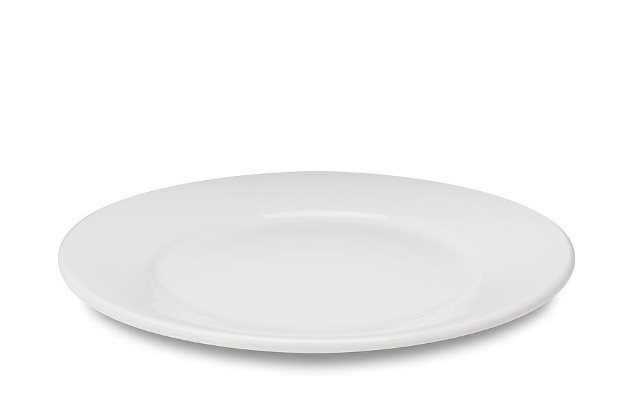 Empty plate on white Photograph by T_kimura