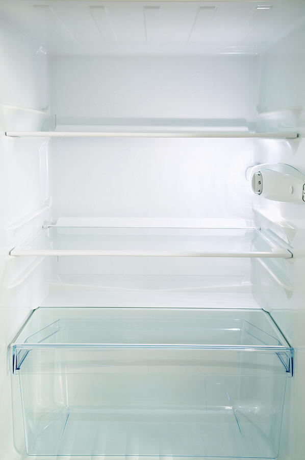 Empty refrigerator Photograph by Richard Drury
