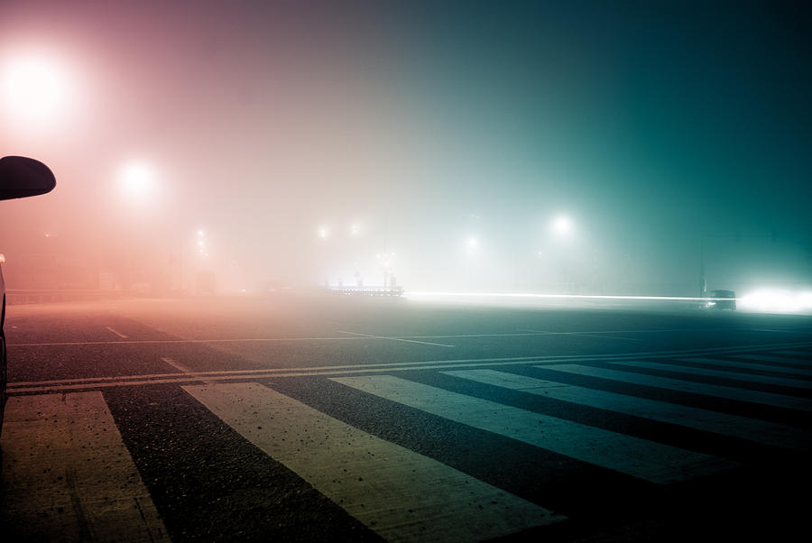 Empty Road At Night Photograph by Shekhardesign