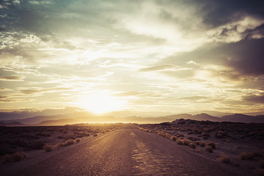 Empty road in remote desert Photograph by Jacobs Stock Photography Ltd