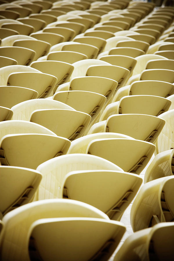 Absence Photograph - Empty Stadium Seating by Ron Koeberer Absence Photograph - Empty Stadium Seating by Ron Koeberer
