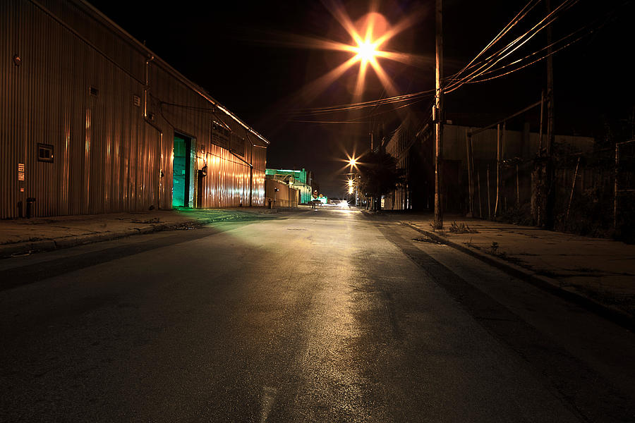 Empty street at night in New York, USA Photograph by Cultura/Raphael Buchler