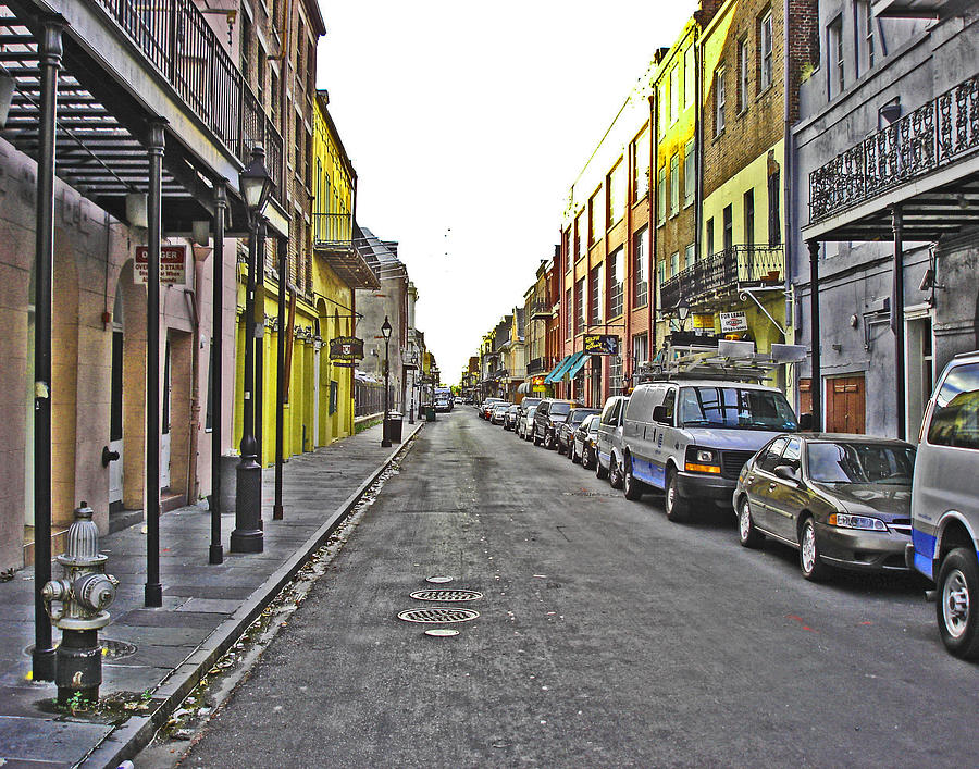 New Orleans Photograph - Empty Street in New Orleans by Louis Maistros