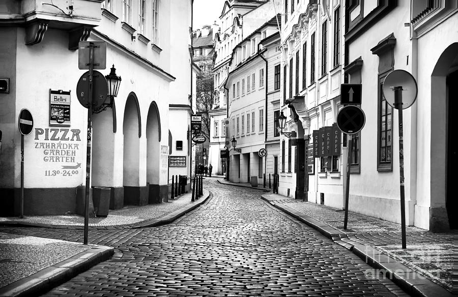 Empty Street in Prague Photograph by John Rizzuto