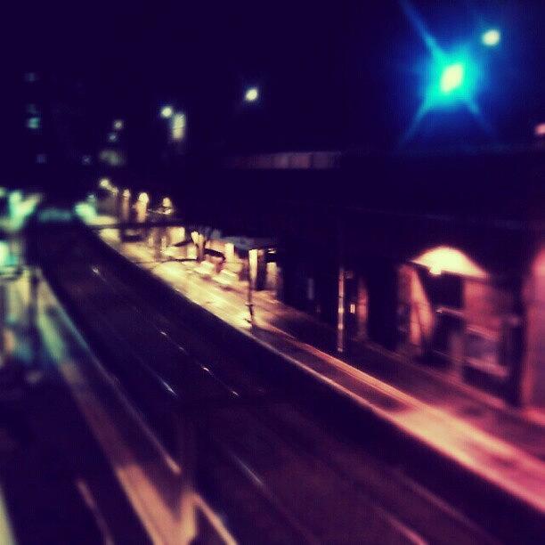 Train Photograph - #empty #trainstation #train #lights by Lion Campbell