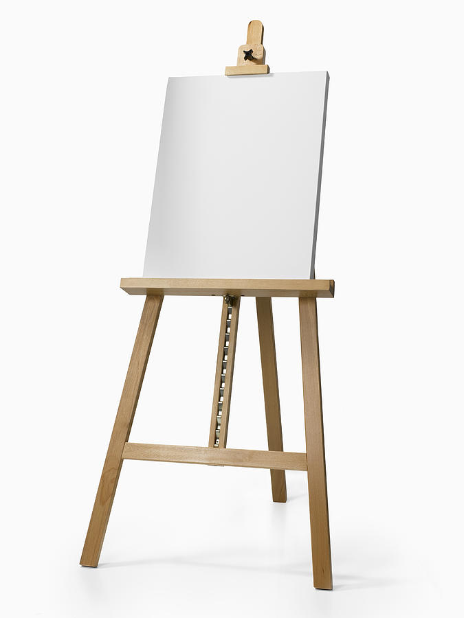 Empty wooden easel Photograph by Arb