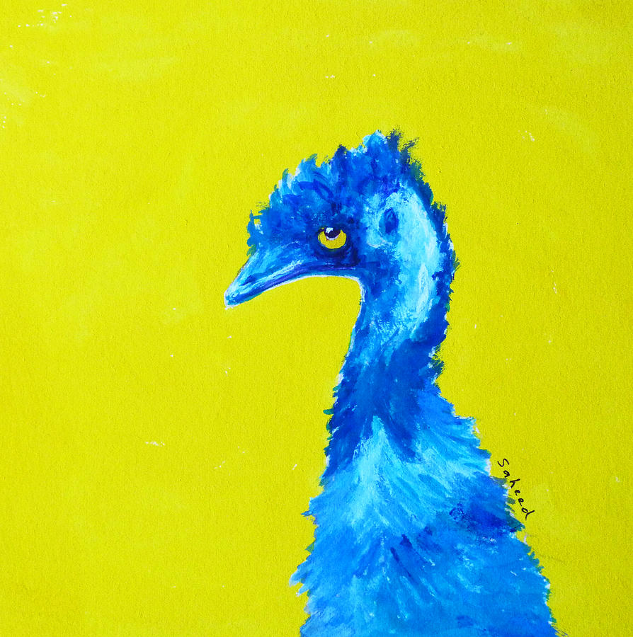 Emu Gold Painting by Margaret Saheed