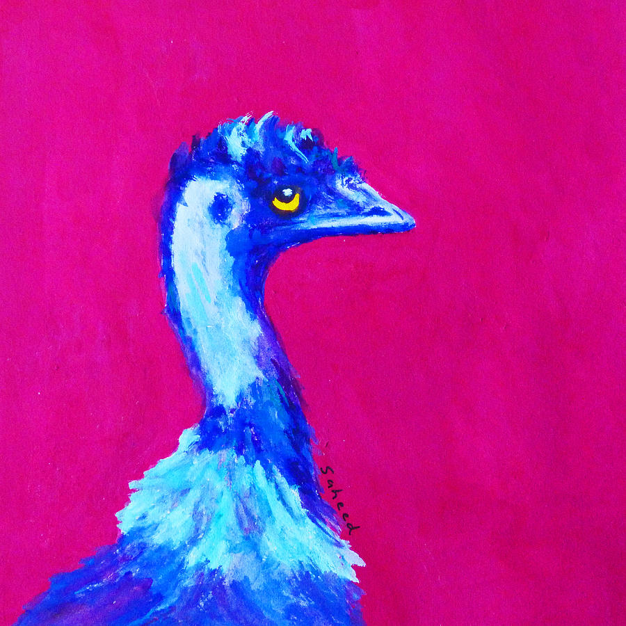 Emu Pink Painting by Margaret Saheed