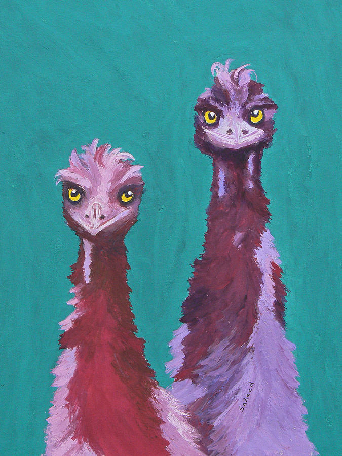 Emu Watch Painting by Margaret Saheed