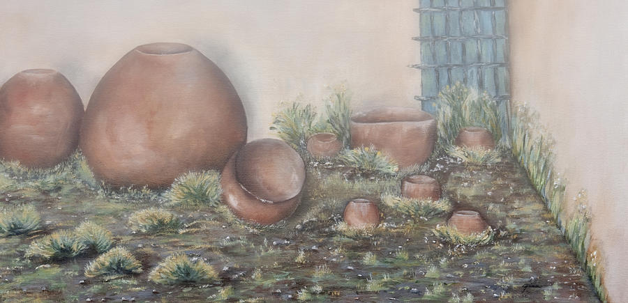 Pottery Painting - En La Esquina by Gina Cordova