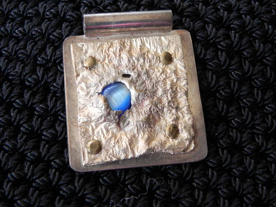 Encased Blue Stone Jewelry by Patricia Tierney