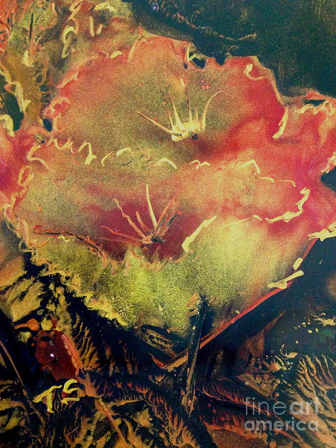 Flower Painting - Encaustic Flower by Terry Sussman