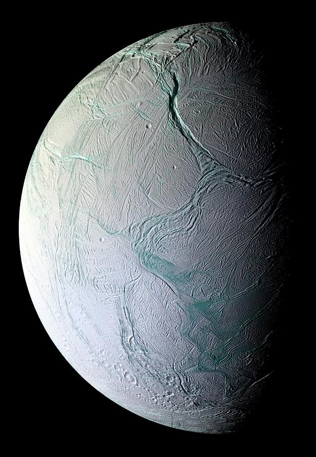 Enceladus Photograph by Nasa/science Photo Library