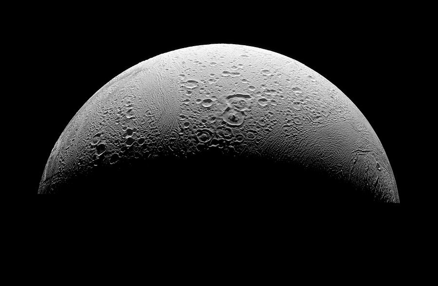 Enceladus North Pole Photograph by Nasa/jpl/space Science Institute/science Photo Library