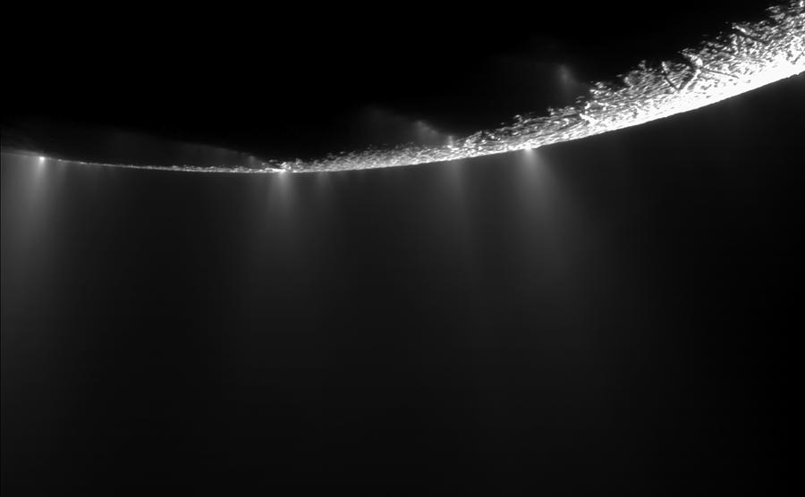 Enceladus Polar Jets Photograph by Nasa/jpl/space Science Institute/science Photo Library