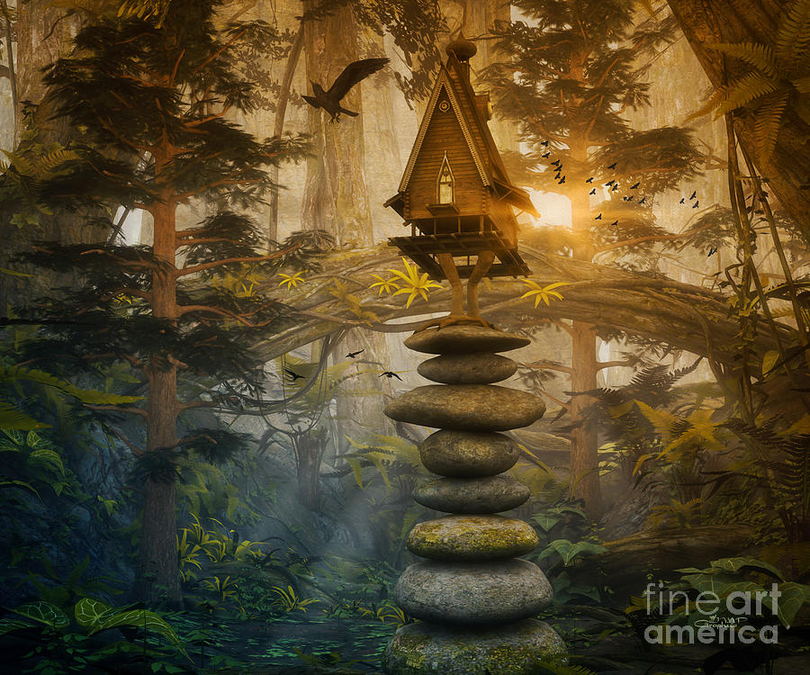 Enchanted Forest Digital Art by Jutta Maria Pusl
