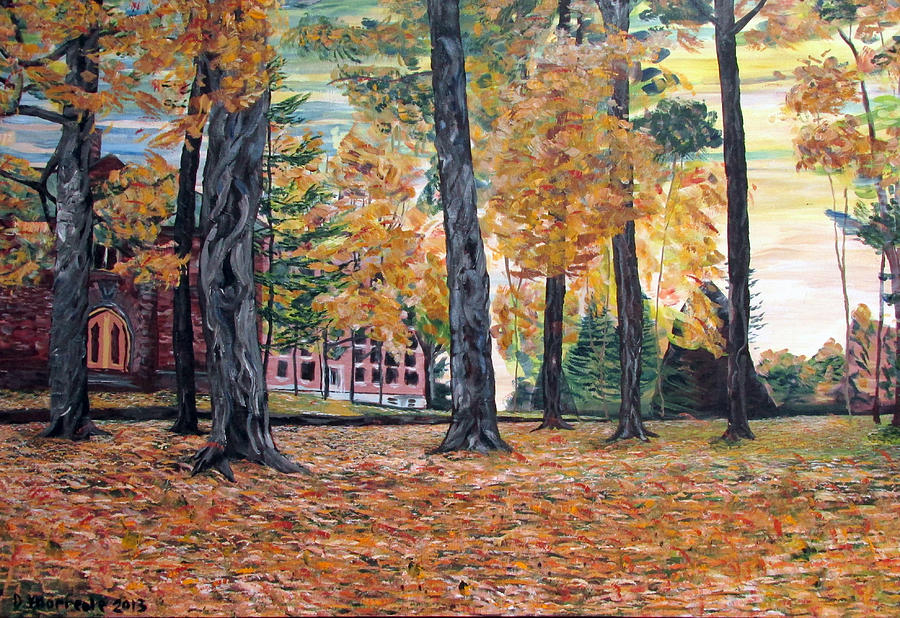 Enchanted Forrest in the Fall Painting by Denny Morreale