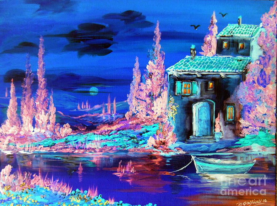 Enchanted night  Painting by Roberto Gagliardi