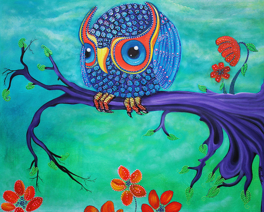 Enchanted Owl Painting by Laura Barbosa