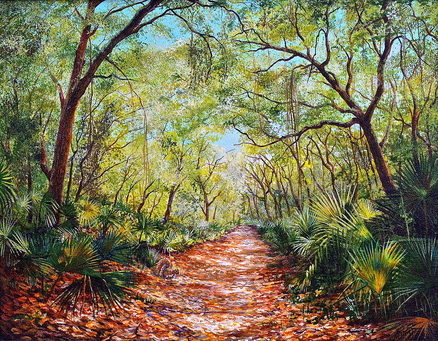 Wildlife Painting - Enchanted Path by AnnaJo Vahle