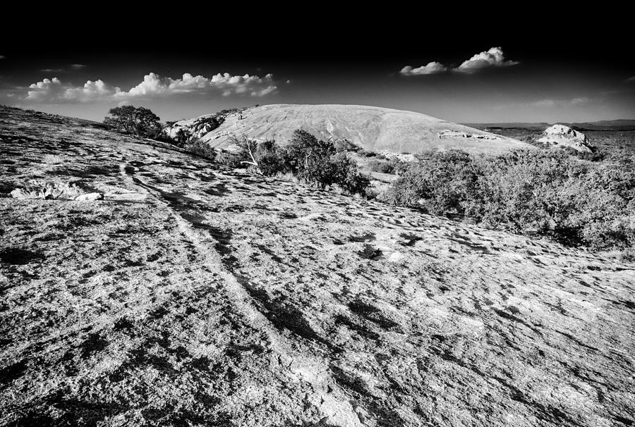 Enchanted Rock Texas Hill Country  Black and White Photograph by Silvio Ligutti