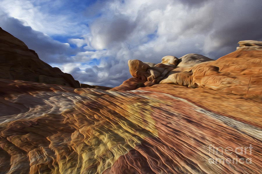 Sunset Photograph - Enchanted Spaces Valley Of Fire Nevada 3 by Bob Christopher